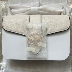 Coach Georgie Signature Canvas Crossbody in Chalk and Gold